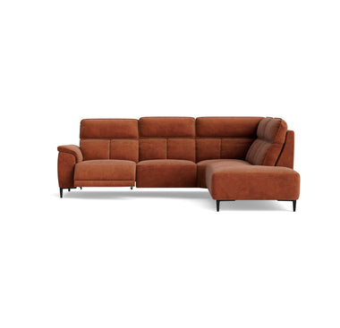 Loma Large Corner Sofa - Combination 2 Right Terminal with 2.5 Left Power 2 Pieces Fabric - Right Hand Facing - Power Recliner with USB Corner Sofas Sterling Home 4 FAB-NTS - 17 TERRACOTTA