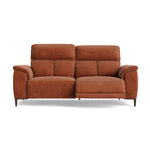 Loma 3 Seater Recliner Sofa - 2.5 Seater Sofa with 2 Power Recliners USB Fabric - Power Recliner with USB 3 Seater Sofas Sterling Home 4 FAB-NTS - 17 TERRACOTTA