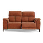 Loma Small 3 Seater Recliner Sofa - 2.5 Seater Sofa with 2 Power Recliners (Compact) USB Fabric - Power Recliner with USB Sterling Home 4 FAB-NTS - 17 TERRACOTTA