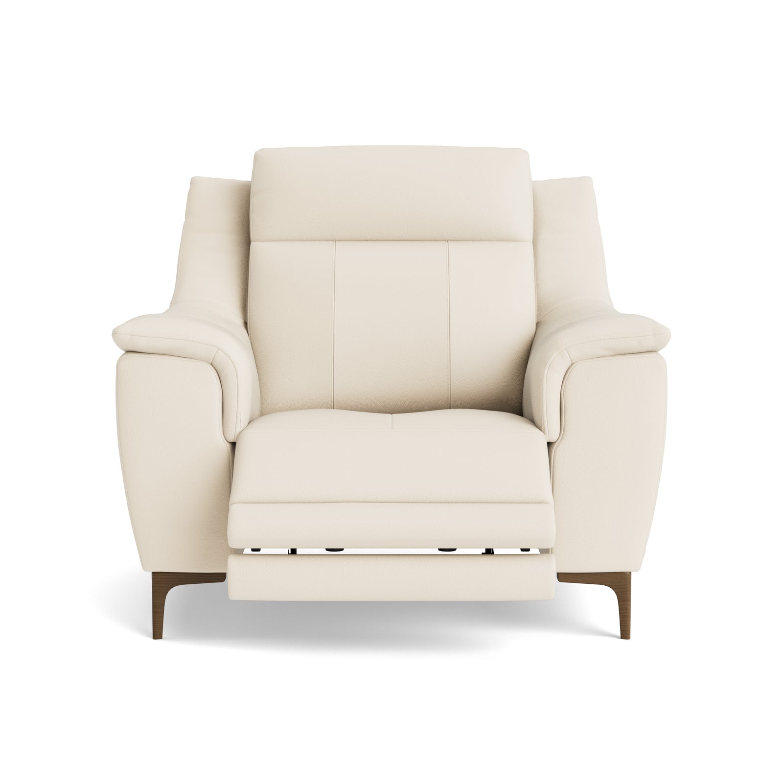 Nicoletti Carmen Recliner Armchair - Power Recliner Chair CB - Power Recliner with USB Sterling Home 9 Feet: Graubraun Torello PS Bianco 93
