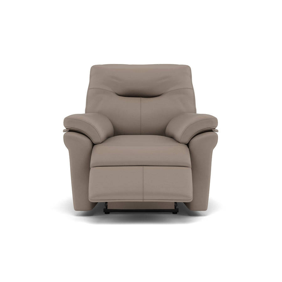 G Plan Seattle Recliner Armchair - Power Recliner Chair with USB & Lumbar Grade H - Power Recliner with Lumbar Support & USB Sterling Home 1 H001 Oxford Mushroom