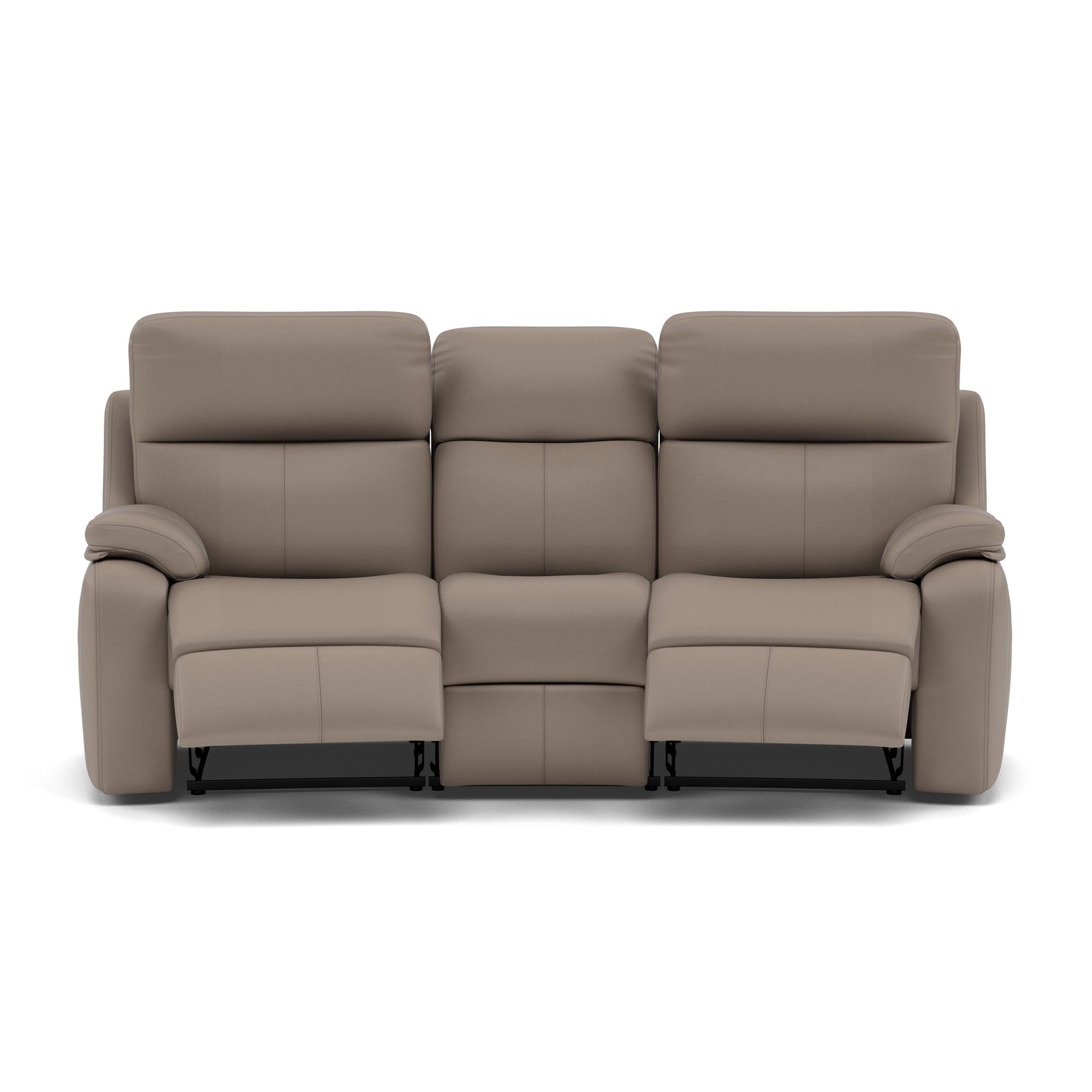 G Plan Kingsbury 3 Seater Curved Recliner Sofa - 3 Seater Power Recliner Curved Sofa Headrest + Lumbar with USB Grade H - Power with Power Headrest, Lumbar & USB 3 Seater Sofas Sterling Home 1 H001 Oxford Mushroom