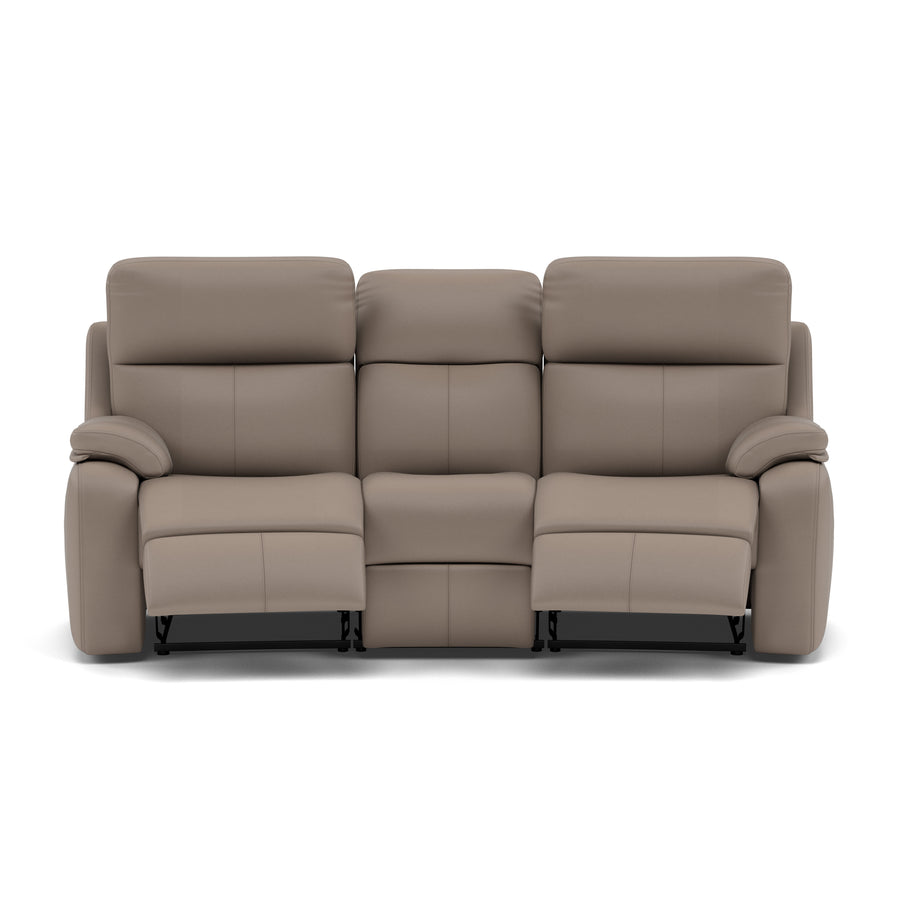 G Plan Kingsbury 3 Seater Curved Recliner Sofa - 3 Seater Power Recliner Curved Sofa Headrest + Lumbar with USB Grade H - Power with Power Headrest, Lumbar & USB 3 Seater Sofas Sterling Home 1 H001 Oxford Mushroom