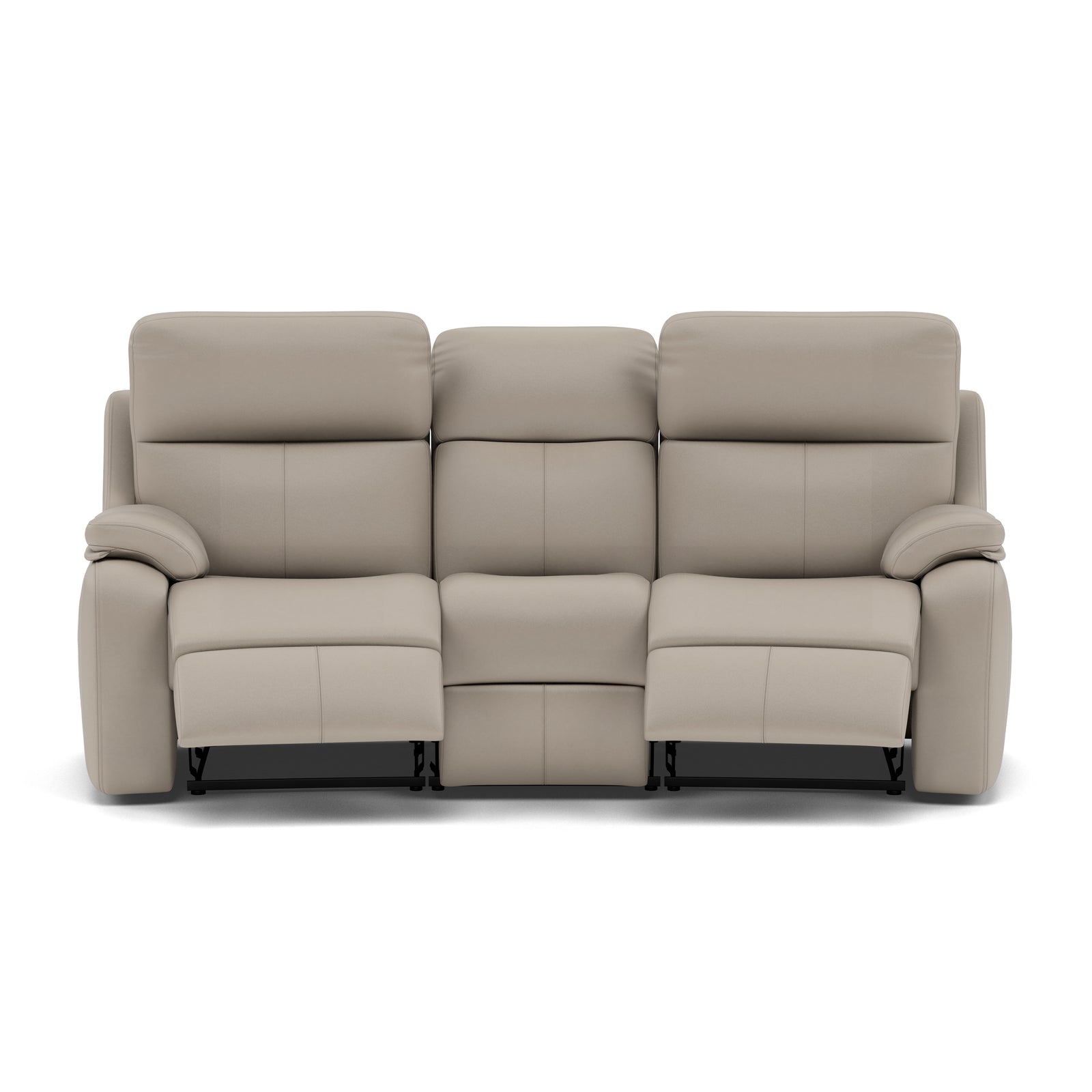 G Plan Kingsbury 3 Seater Curved Recliner Sofa - 3 Seater Power Recliner Curved Sofa Headrest + Lumbar with USB Grade H - Power with Power Headrest, Lumbar & USB 3 Seater Sofas Sterling Home 3 H002 Oxford Putty