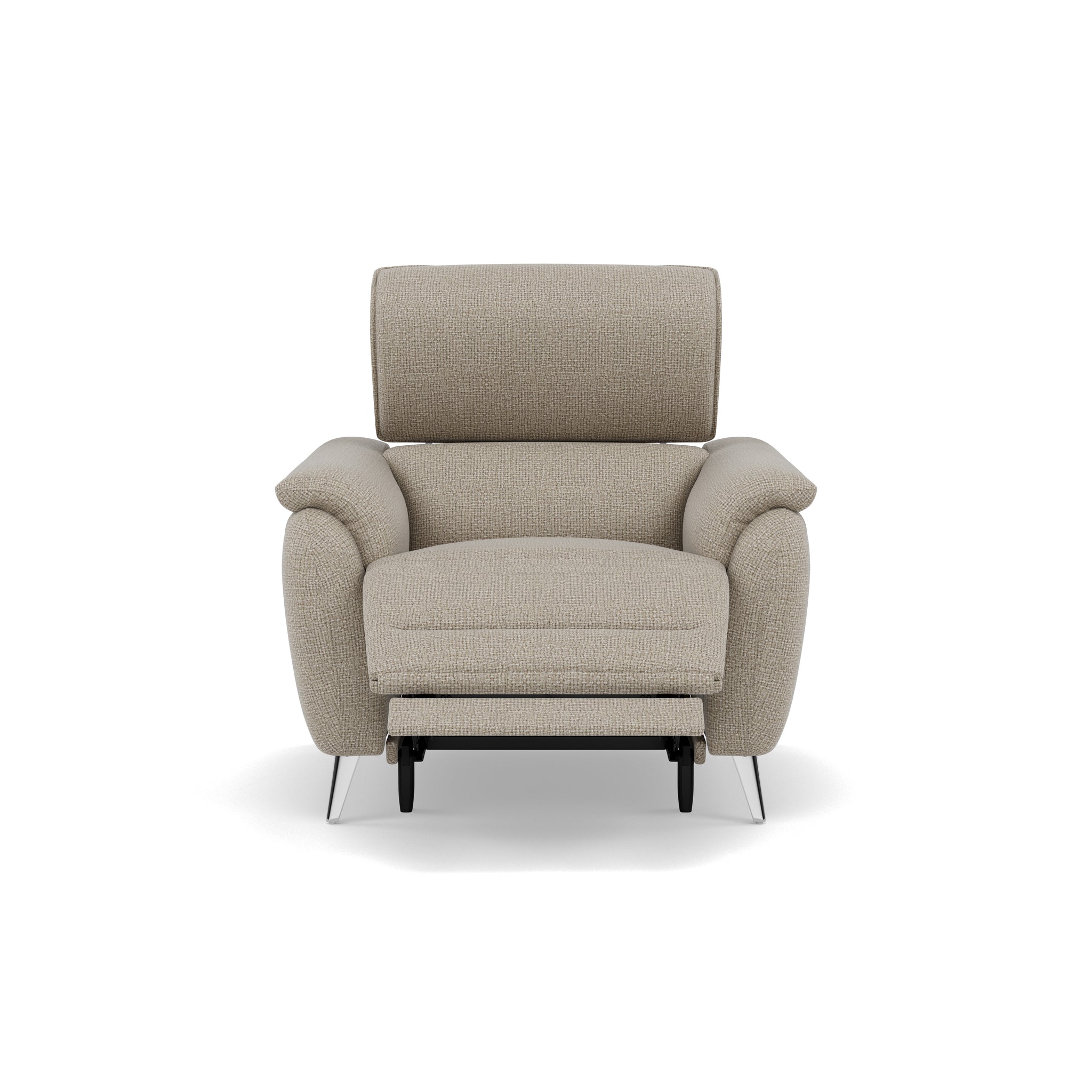 Sol Recliner Armchair - Power Recliner Armchair with Head Tilt F8 Sterling Home 5 Hopsack Linen 70004