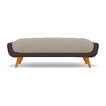 Siena Footstool - Large Footstool F8 + Cat 60 Sterling Home 5 Hopsack Linen 70004+Cat 60/08