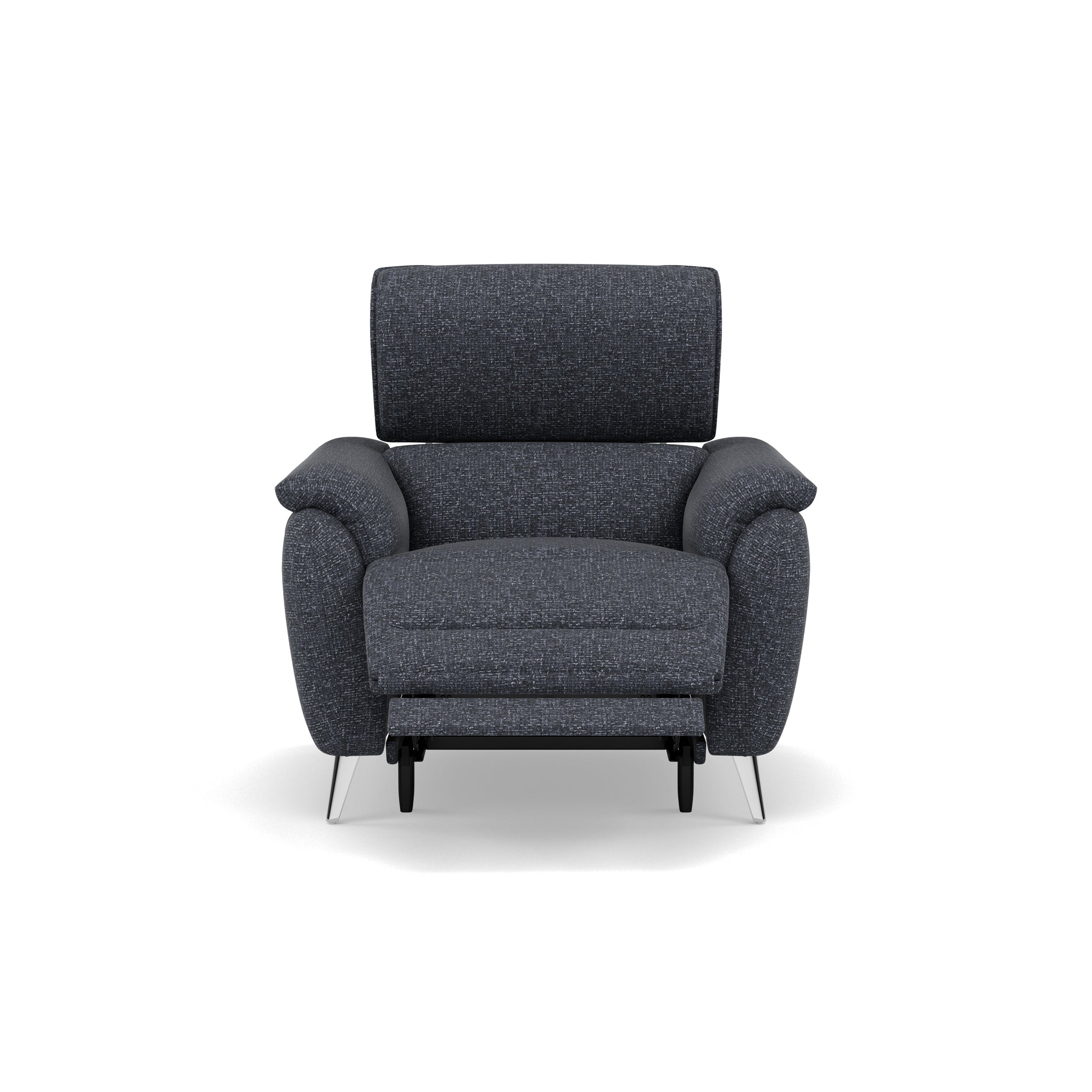 Sol Recliner Armchair - Power Recliner Armchair with Head Tilt F8 Sterling Home 6 Hopsack Midnight 70005
