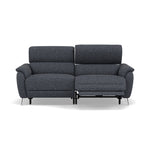 Sol 3 Seater Recliner Sofa - 3 Seater Power Recliner Sofa with Head Tilt F8 3 Seater Sofas Sterling Home 6 Hopsack Midnight 70005