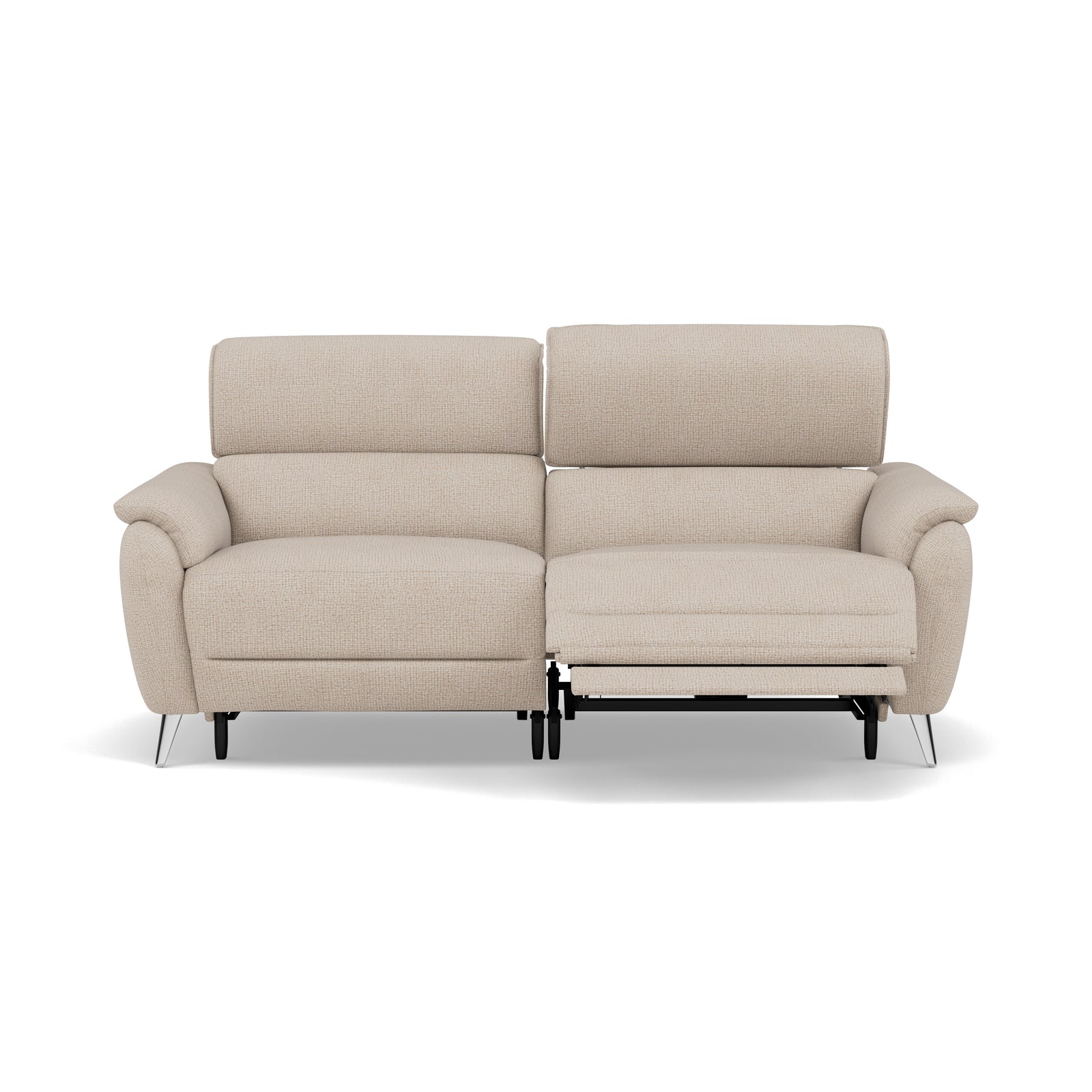 Sol 3 Seater Recliner Sofa - 3 Seater Power Recliner Sofa with Head Tilt F8 3 Seater Sofas Sterling Home 3 Hopsack Natural 70002