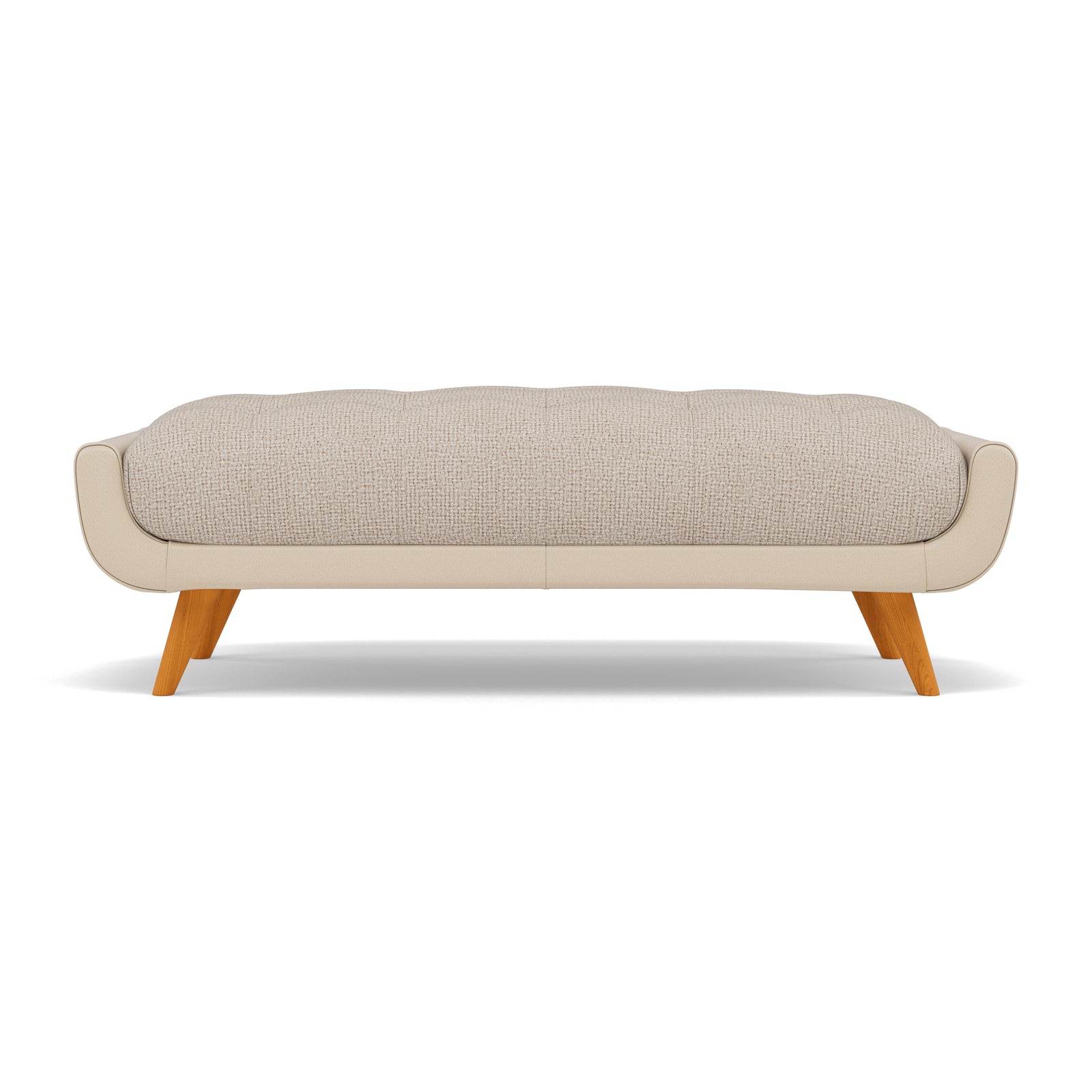 Siena Footstool - Large Footstool F8 + Cat 60 Sterling Home 4 Hopsack Natural 70002+Cat 60/05