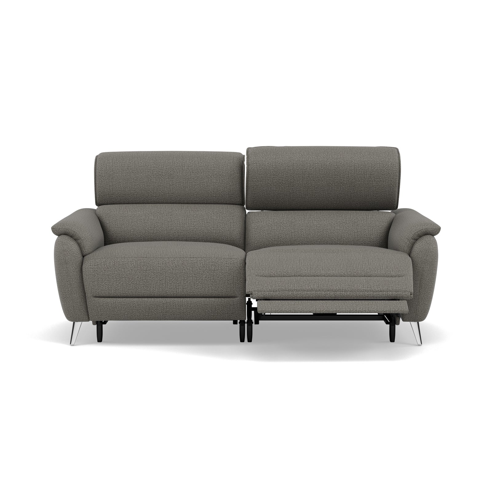 Sol 3 Seater Recliner Sofa - 3 Seater Power Recliner Sofa with Head Tilt F8 3 Seater Sofas Sterling Home 4 Hopsack Platinum 70003
