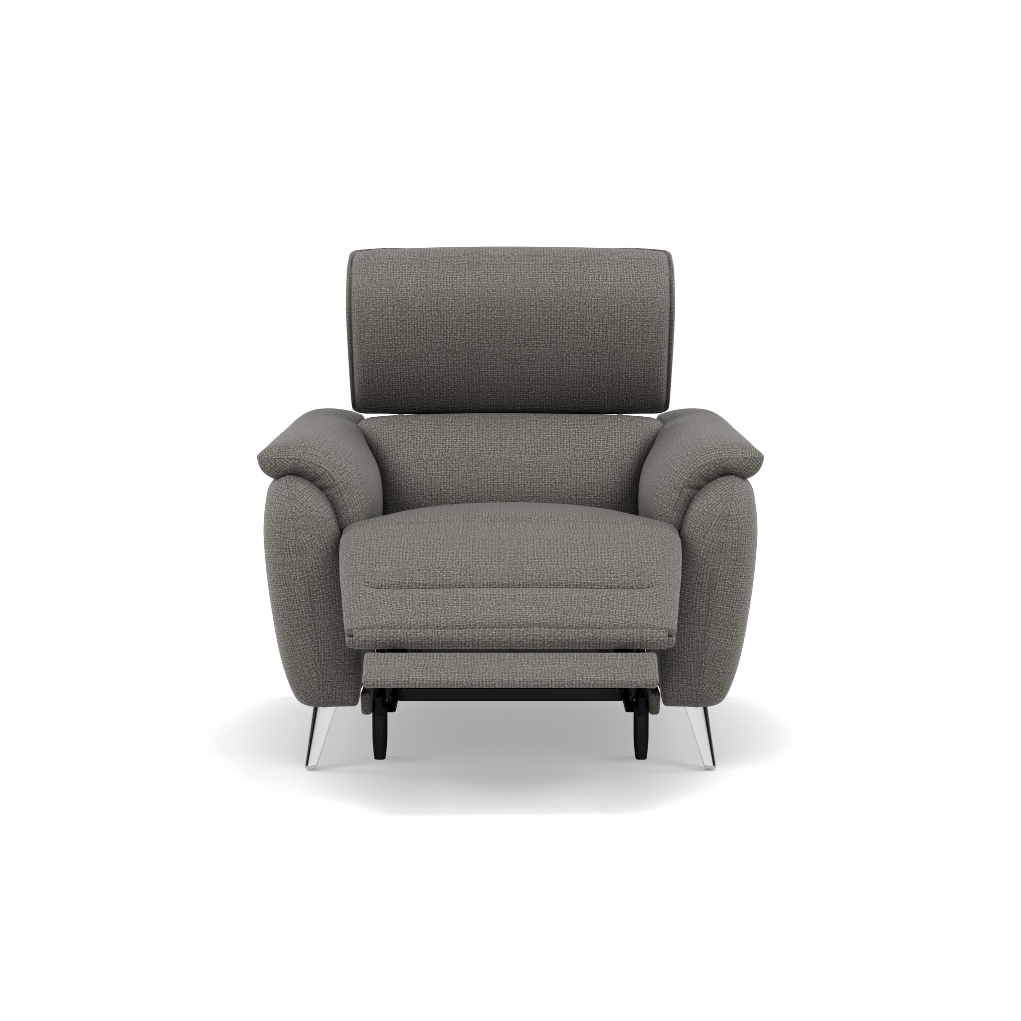 Sol Recliner Armchair - Power Recliner Armchair with Head Tilt F8 Sterling Home 4 Hopsack Platinum 70003