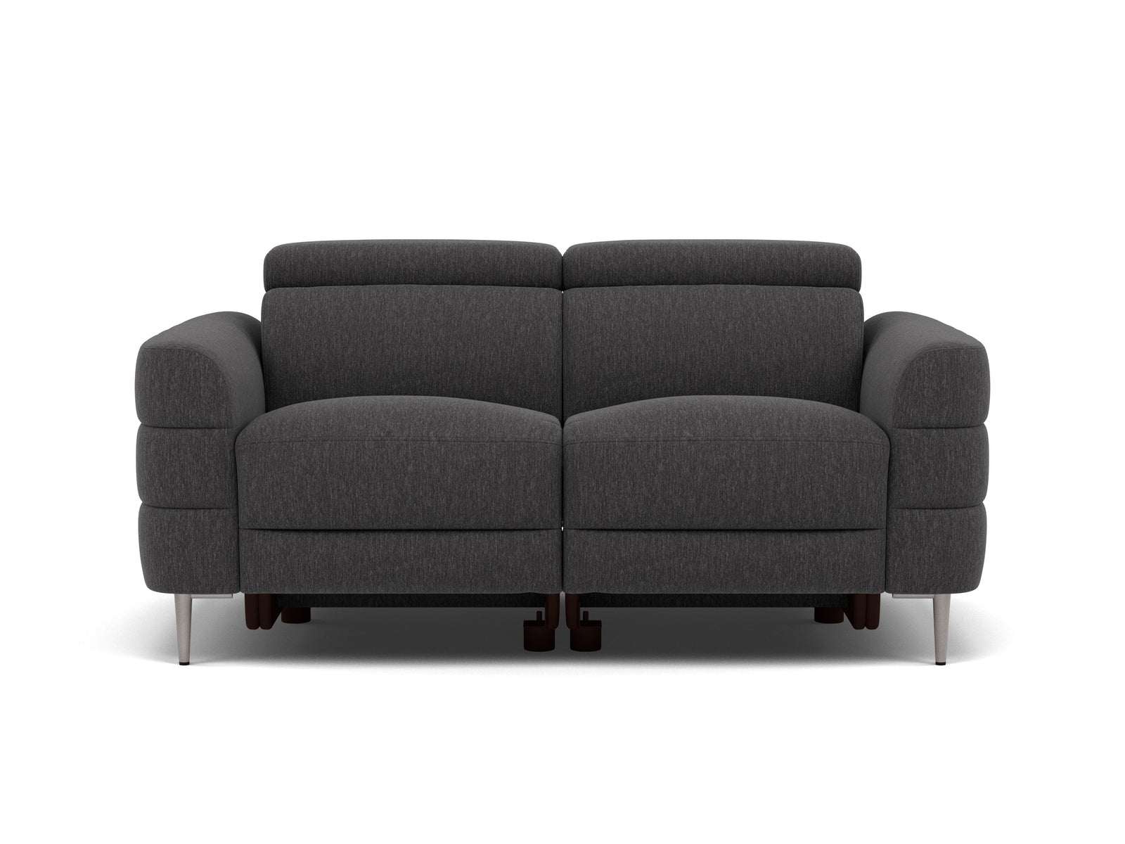 Hoy 2 Seater Sofa - 2 Str Static W/Manual Headrest Fabric Sterling Home 7 KB-1295-UK Amigo Coal