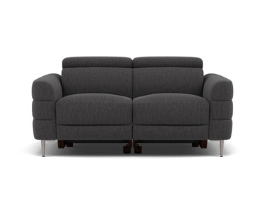 Hoy 2 Seater Sofa - 2 Str Static W/Manual Headrest Fabric Sterling Home 7 KB-1295-UK Amigo Coal