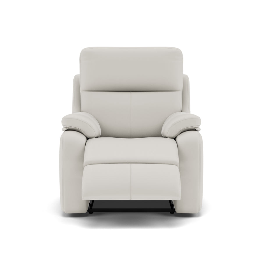 G Plan Kingsbury Recliner Armchair - Power Recliner Chair Headrest + Lumber with USB Grade L - Power with Power Headrest, Lumbar & USB Sterling Home 1 L840 Cambridge Chalk