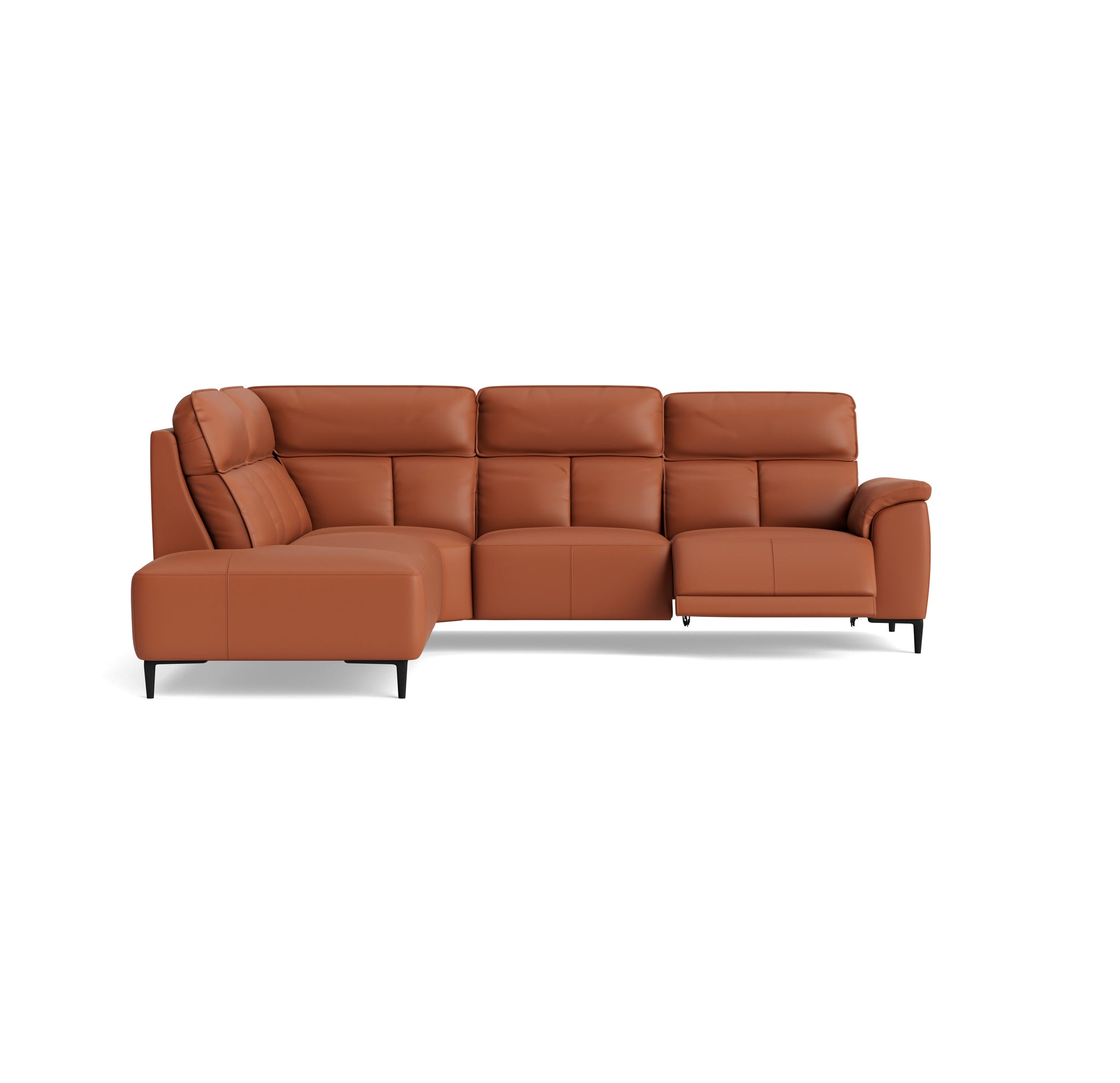 Loma Large Corner Sofa - Combination 1 Left Terminal with 2.5 Right Power 2 Pieces Cat 20S - Left Hand Facing - Power Recliner with USB Corner Sofas Sterling Home 13 NWS-605D WARM BROWN