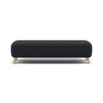 Phoebe Footstool - Medium Bench Stool Grade B Sterling Home 4 Plush Velvet Charcoal Natural