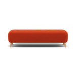 Phoebe Footstool - Medium Bench Stool Grade B Sterling Home 12 Plush Velvet Paprika Natural