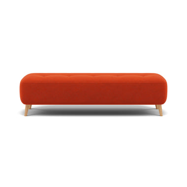 Phoebe Footstool - Medium Bench Stool Grade B Sterling Home 12 Plush Velvet Paprika Natural