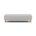 Phoebe Footstool - Medium Bench Stool Grade B Sterling Home 16 Plush Velvet Silver Natural