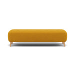 Phoebe Footstool - Medium Bench Stool Grade B Sterling Home 24 Plush Velvet Turmeric Natural