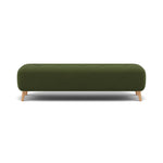 Phoebe Footstool - Medium Bench Stool Grade B Sterling Home 20 Plush Velvet Vine Natural