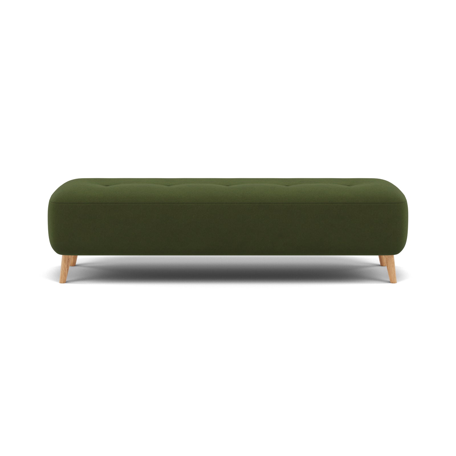 Phoebe Footstool - Medium Bench Stool Grade B Sterling Home 20 Plush Velvet Vine Natural