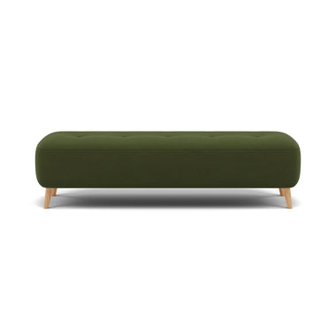 Phoebe Footstool - Medium Bench Stool Grade B Sterling Home 24 Plush Velvet Vine Natural
