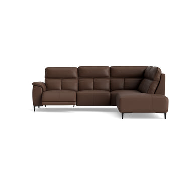 Loma Large Corner Sofa - Combination 2 Right Terminal with 2.5 Left Power 2 Pieces Cat 20S - Right Hand Facing - Power Recliner with USB Corner Sofas Sterling Home 4 NWS-512E CACAO BROWN