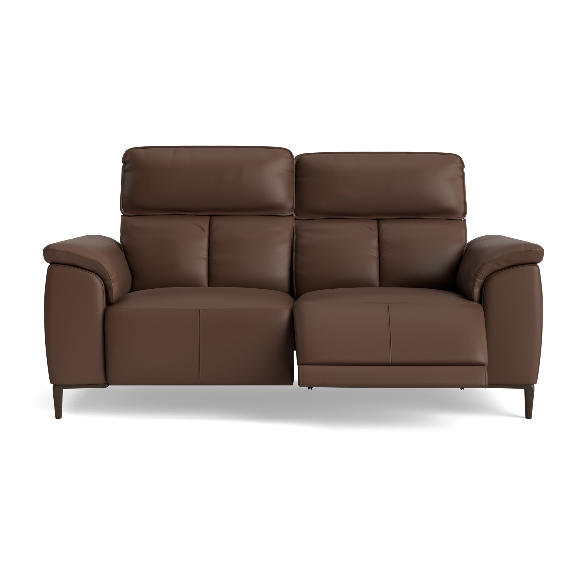 Loma Small 3 Seater Recliner Sofa - 2.5 Seater Sofa with 2 Power Recliners (Compact) USB Cat 20S - Power Recliner with USB Sterling Home 4 NWS-512E CACAO BROWN