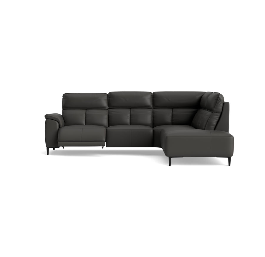 Loma Large Corner Sofa - Combination 2 Right Terminal with 2.5 Left Power 2 Pieces Cat 20S - Right Hand Facing - Power Recliner with USB Corner Sofas Sterling Home 1 NWS-517E SHALE GREY