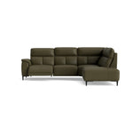 Loma Large Corner Sofa - Combination 2 Right Terminal with 2.5 Left Power 2 Pieces Cat 20S - Right Hand Facing - Power Recliner with USB Corner Sofas Sterling Home 9 NWS-548E DARK OLIVE