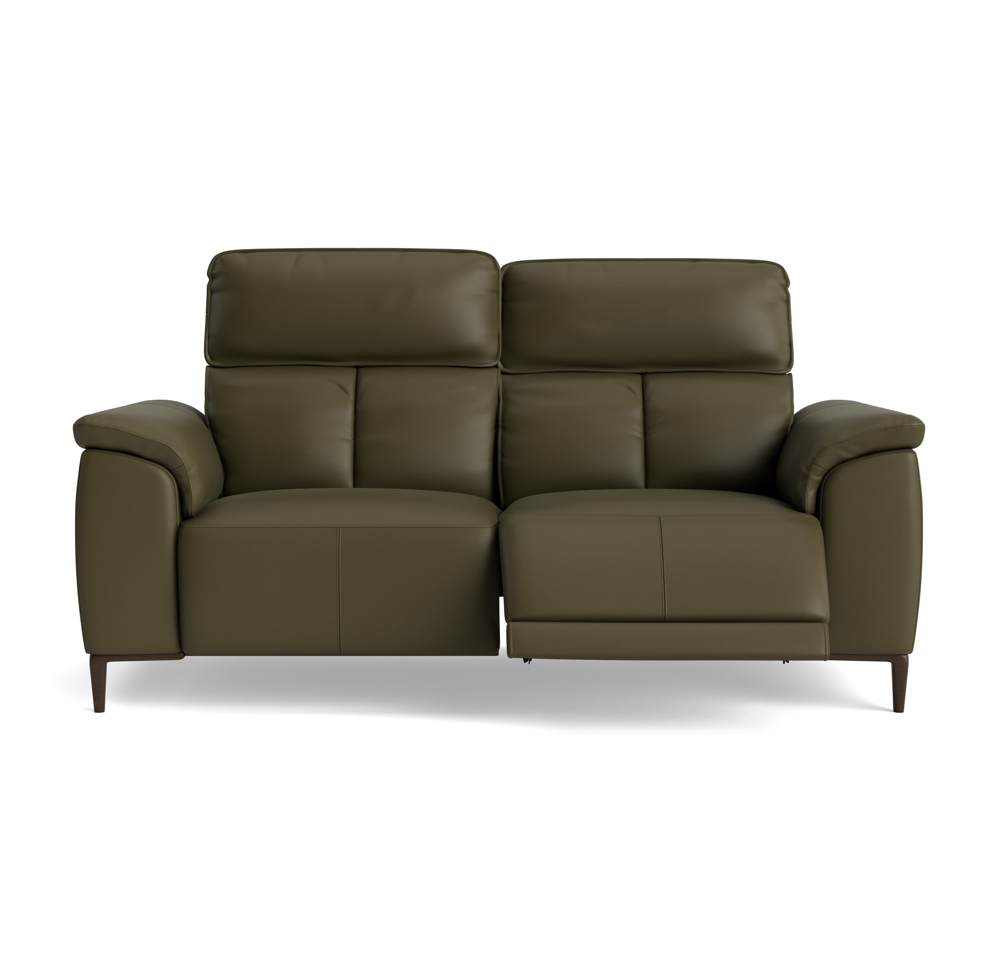 Loma Small 3 Seater Recliner Sofa - 2.5 Seater Sofa with 2 Power Recliners (Compact) USB Cat 20S - Power Recliner with USB Sterling Home 9 NWS-548E DARK OLIVE