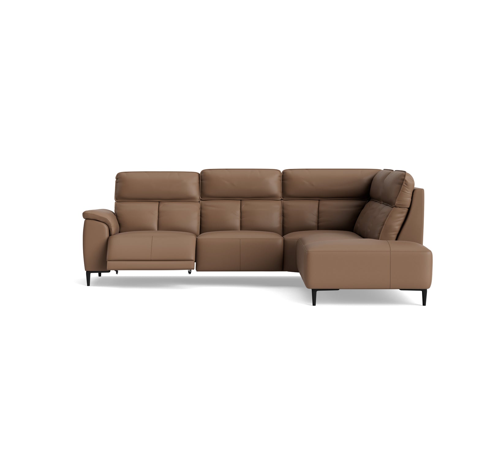 Loma Large Corner Sofa - Combination 2 Right Terminal with 2.5 Left Power 2 Pieces Cat 20S - Right Hand Facing - Power Recliner with USB Corner Sofas Sterling Home 10 NWS-586E FAWN