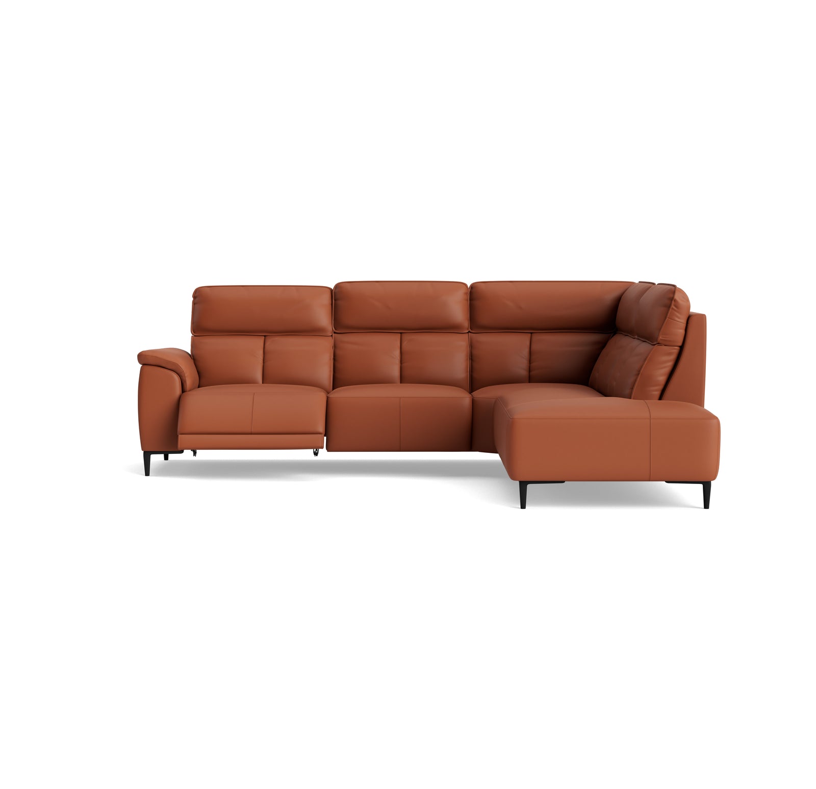 Loma Large Corner Sofa - Combination 2 Right Terminal with 2.5 Left Power 2 Pieces Cat 20S - Right Hand Facing - Power Recliner with USB Corner Sofas Sterling Home 11 NWS-605D WARM BROWN