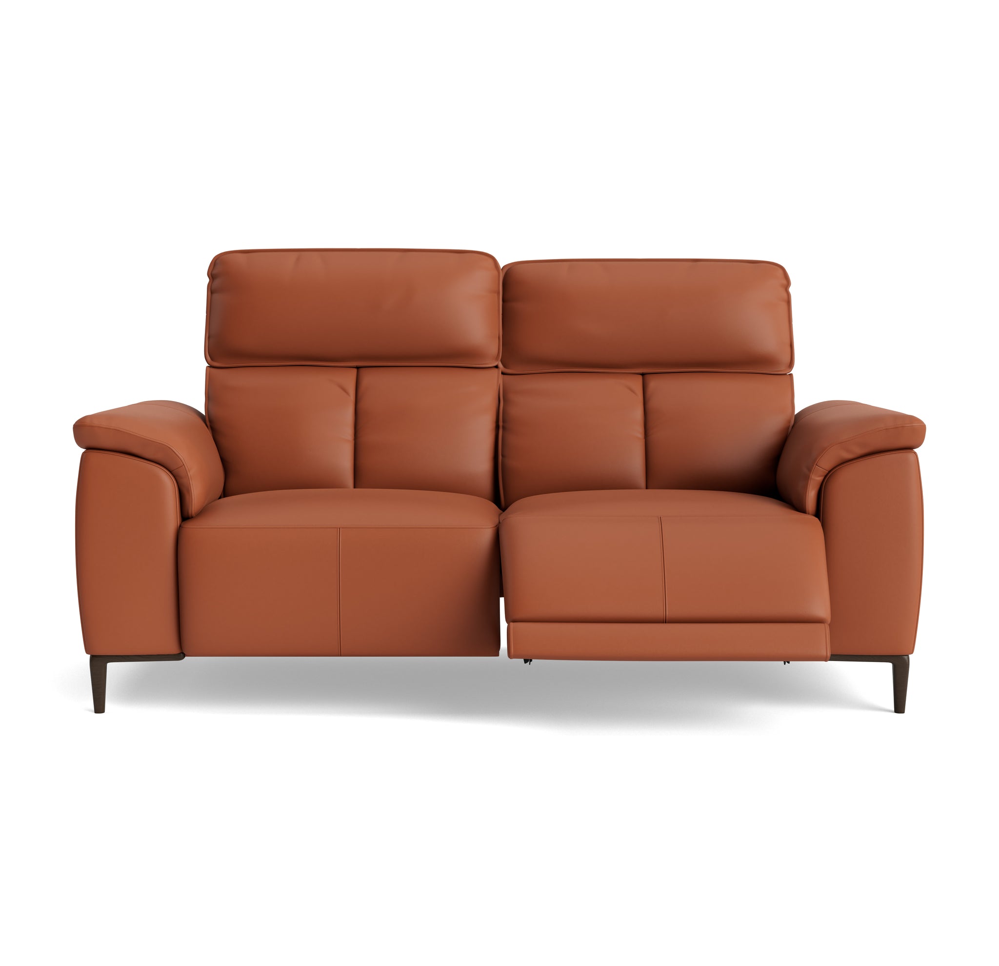 Loma Small 3 Seater Recliner Sofa - 2.5 Seater Sofa with 2 Power Recliners (Compact) USB Cat 20S - Power Recliner with USB Sterling Home 11 NWS-605D WARM BROWN