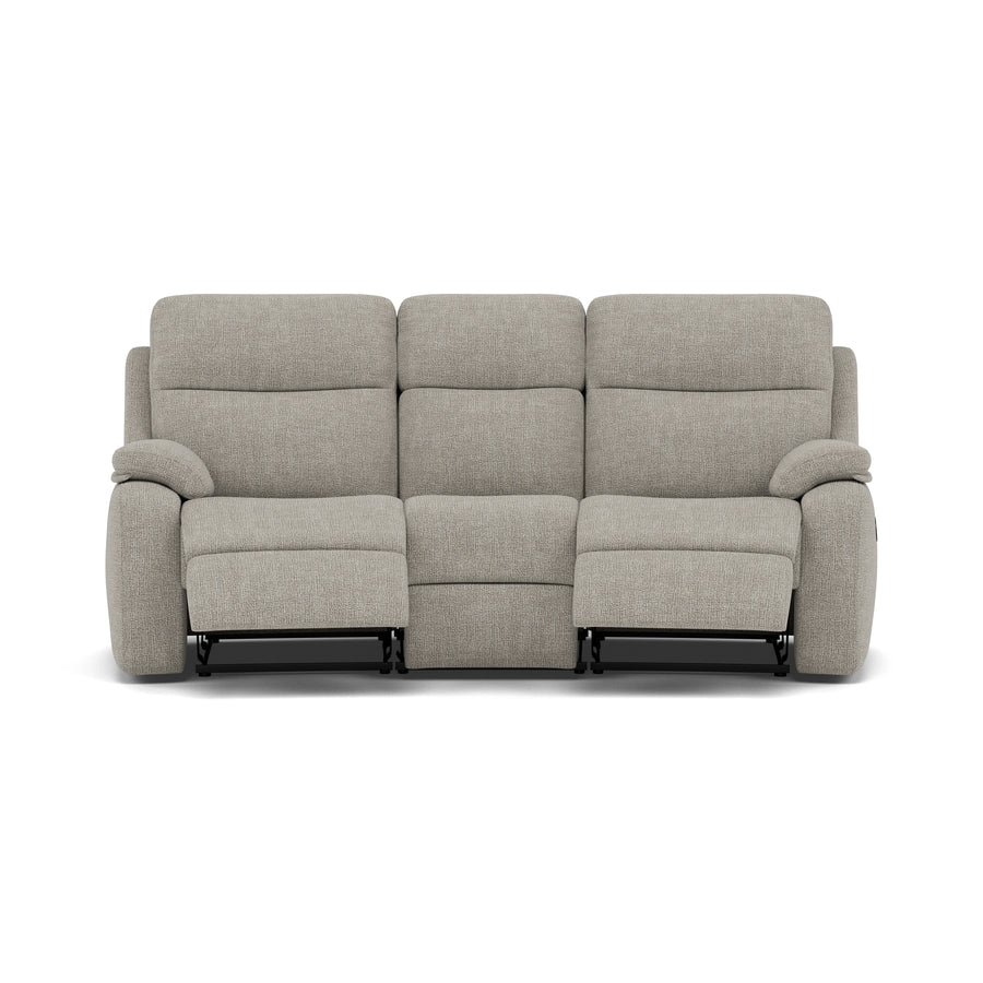 G Plan Kingsbury 3 Seater Curved Recliner Sofa - 3 Seater Manual Recliner Curved Sofa Double Grade W - Manual Recliner 3 Seater Sofas Sterling Home 1 W001 Loom Smoke