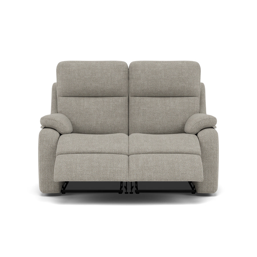 G Plan Kingsbury 2 Seater Recliner Sofa - 2 Seater Power Double Recliner Headrest + Lumbar with USB Grade W - Power with Power Headrest, Lumbar & USB 2 Seater Sofas Sterling Home 1 W001 Loom Smoke