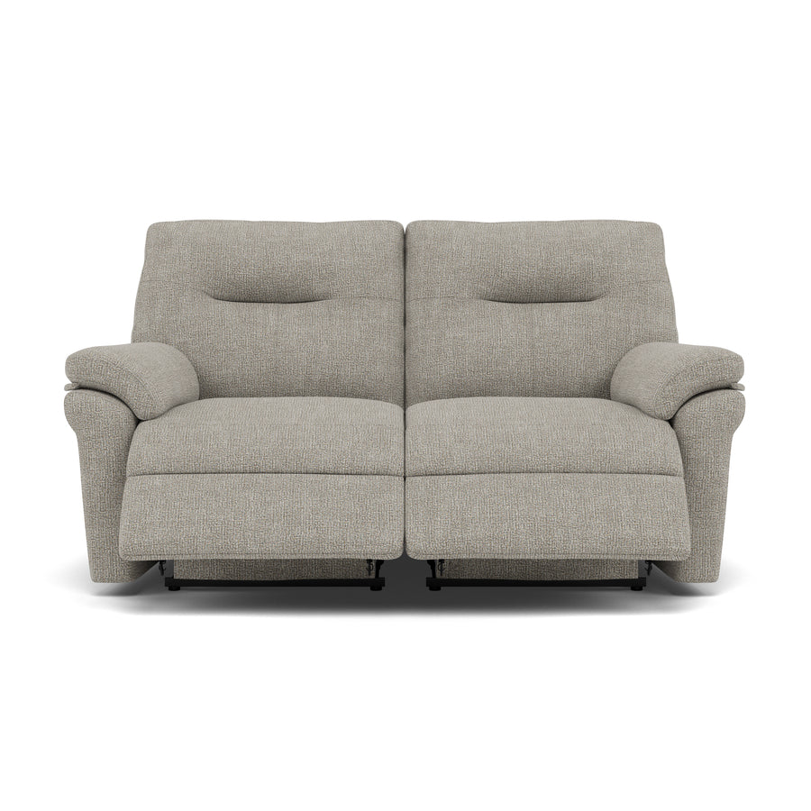 G Plan Seattle Large 2 Seater Recliner Sofa - 2.5 Seater Power Double Recliner with USB & Lumbar Grade W - Power Recliner with Lumbar Support & USB 2 Seater Sofas Sterling Home 1 W001 Loom Smoke