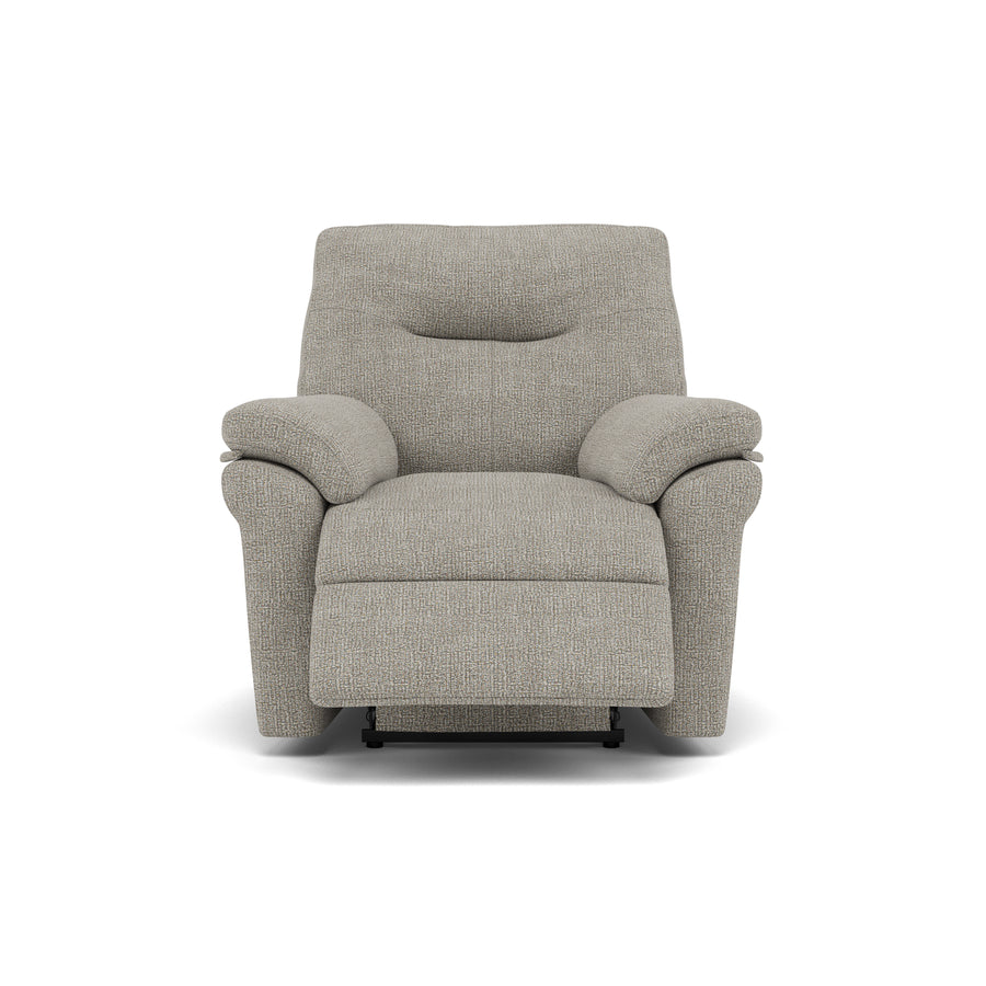 G Plan Seattle Recliner Armchair - Power Recliner Chair with USB & Lumbar Grade W - Power Recliner with Lumbar Support & USB Sterling Home 1 W001 Loom Smoke