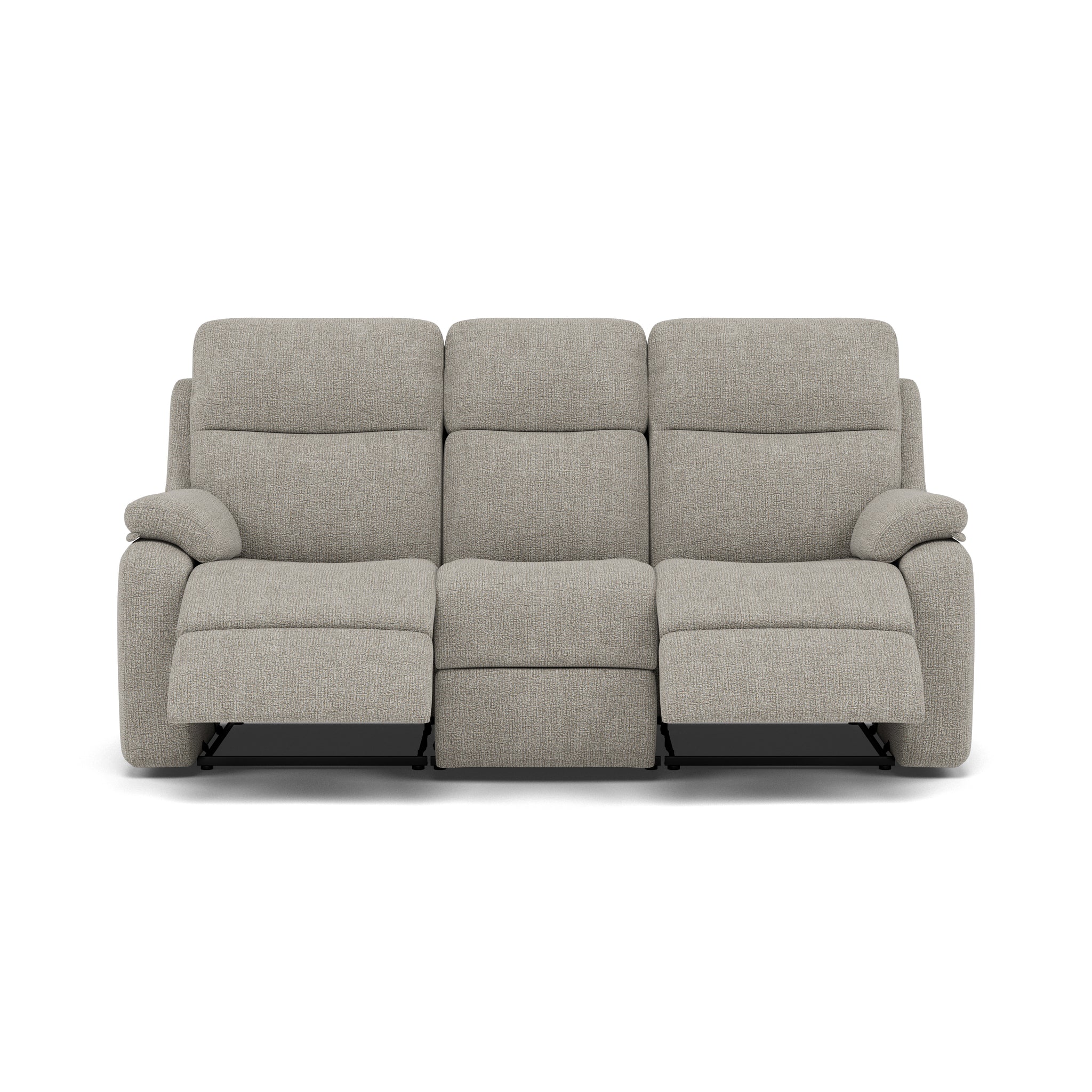 G Plan Kingsbury 3 Seater Recliner Sofa - 3 Seater Power Double Recliner with USB Grade W - Power Recliner with USB 3 Seater Sofas Sterling Home 1 W001 Loom Smoke