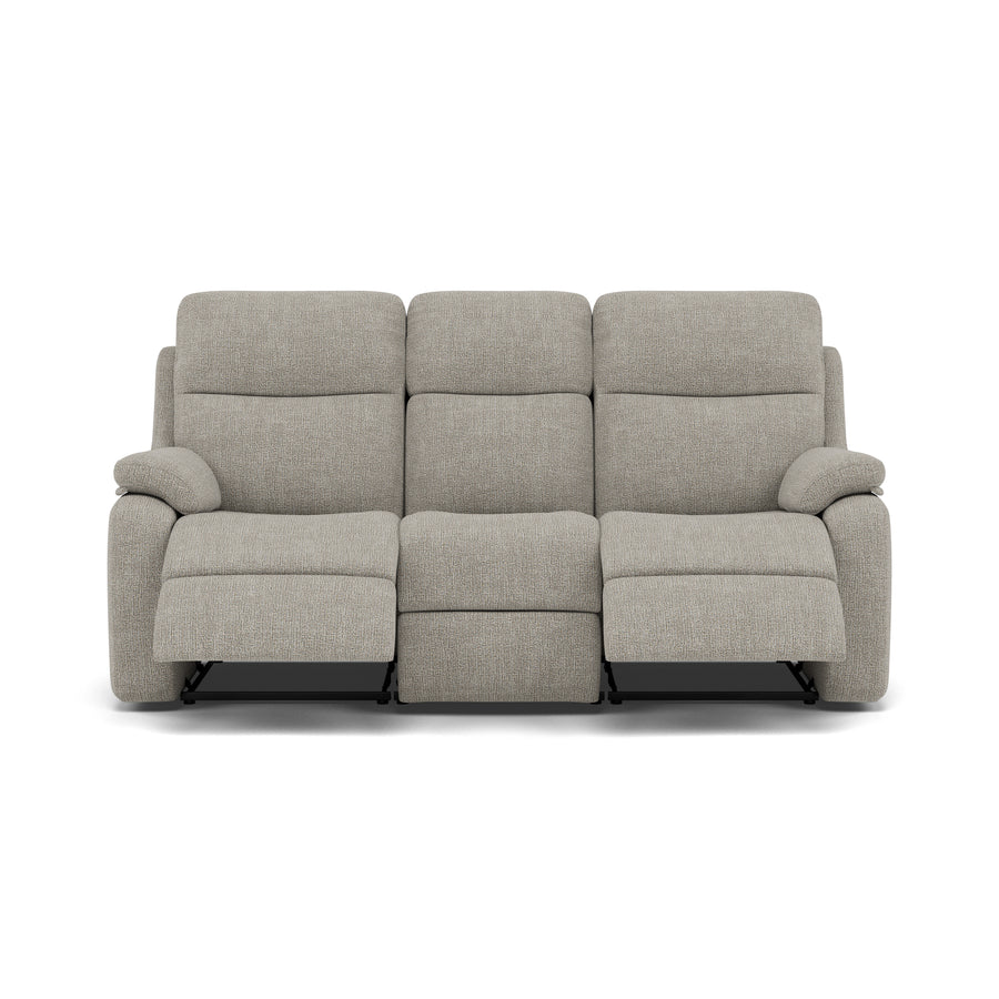 G Plan Kingsbury 3 Seater Recliner Sofa - 3 Seater Manual Double Recliner Grade W - Manual Recliner 3 Seater Sofas Sterling Home 1 W001 Loom Smoke
