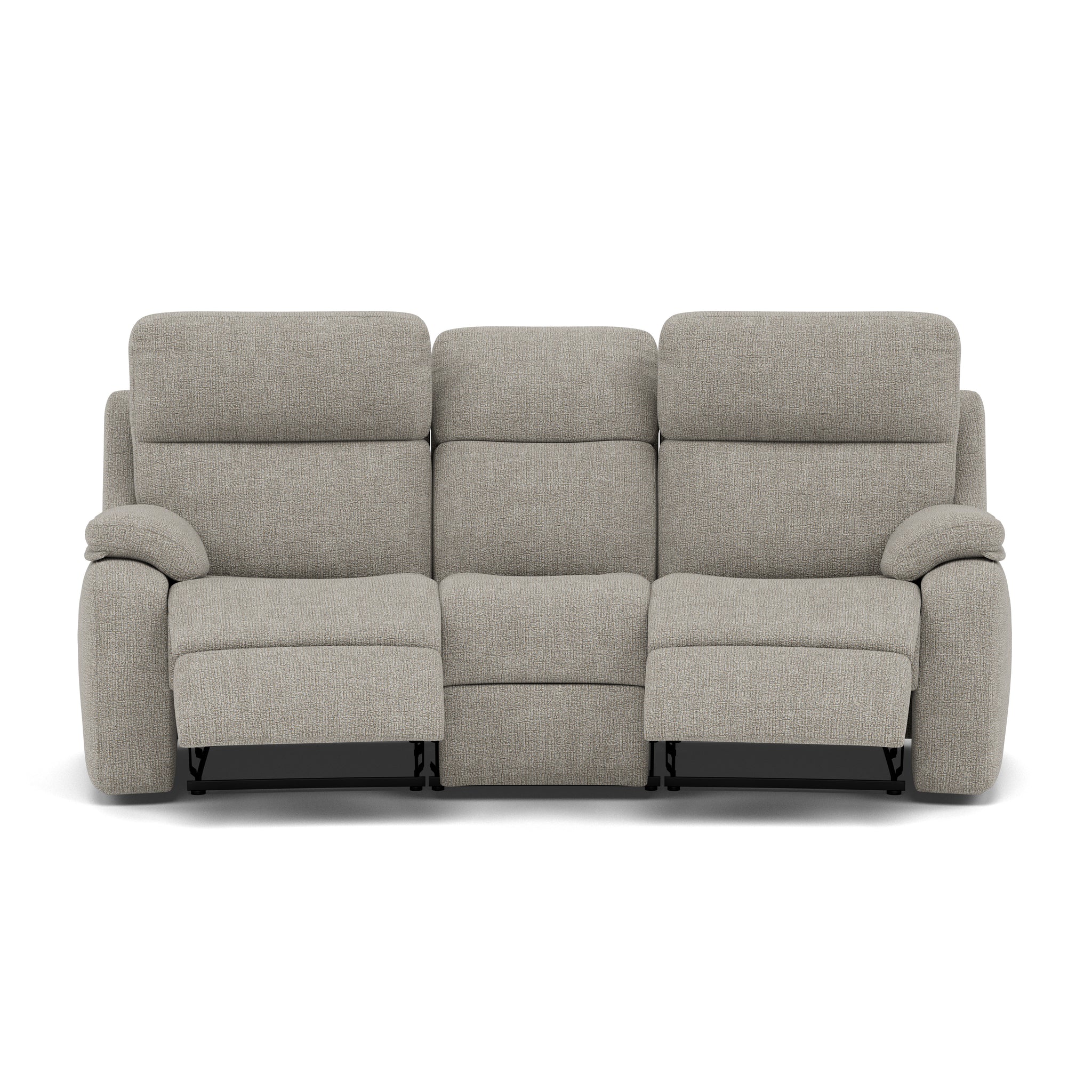 G Plan Kingsbury 3 Seater Curved Recliner Sofa - 3 Seater Power Recliner Curved Sofa Headrest + Lumbar with USB Grade W - Power with Power Headrest, Lumbar & USB 3 Seater Sofas Sterling Home 1 W001 Loom Smoke
