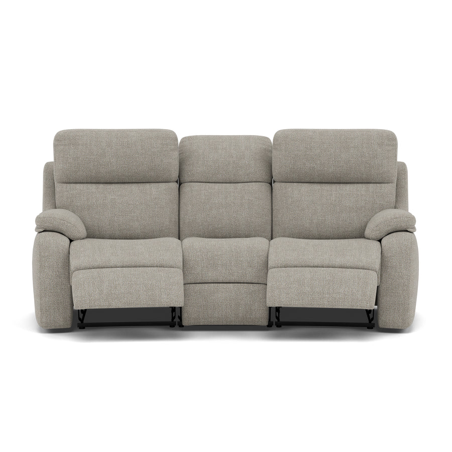 G Plan Kingsbury 3 Seater Curved Recliner Sofa - 3 Seater Power Recliner Curved Sofa Headrest + Lumbar with USB Grade W - Power with Power Headrest, Lumbar & USB 3 Seater Sofas Sterling Home 1 W001 Loom Smoke