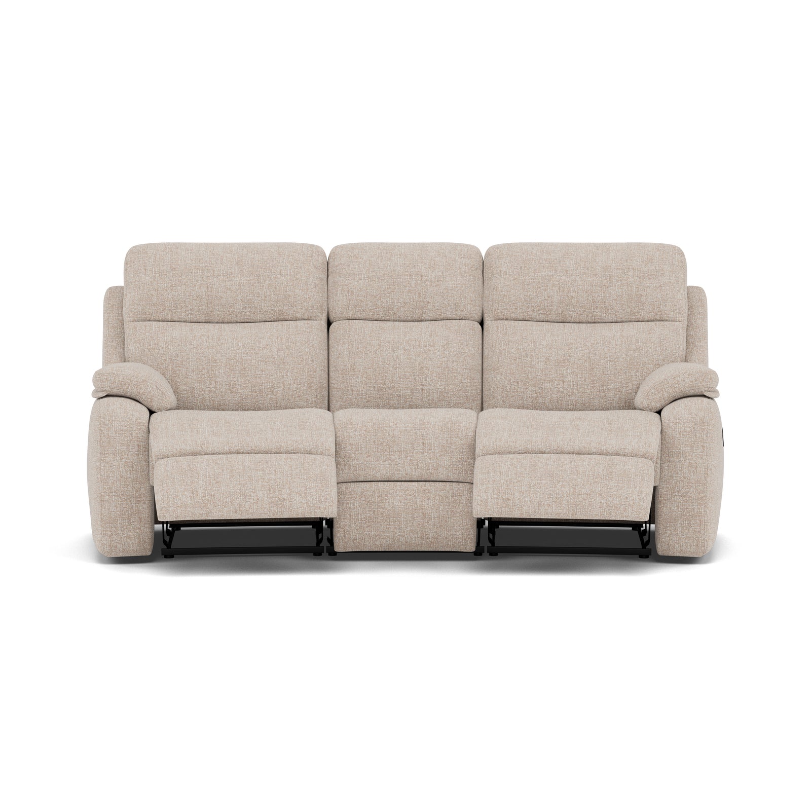 G Plan Kingsbury 3 Seater Curved Recliner Sofa - 3 Seater Power Recliner Curved Sofa Double with USB Grade W - Power Recliner with USB 3 Seater Sofas Sterling Home 3 W002 Loom Shale
