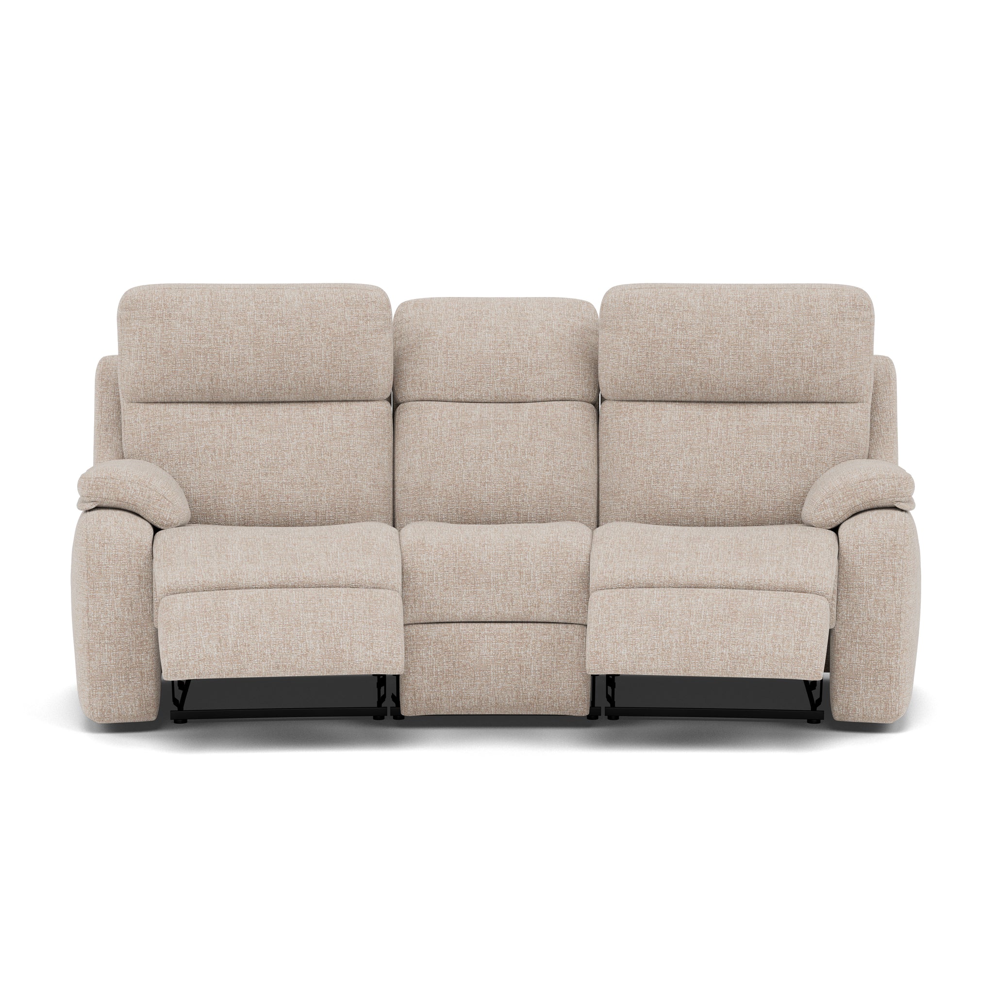 G Plan Kingsbury 3 Seater Curved Recliner Sofa - 3 Seater Power Recliner Curved Sofa Headrest + Lumbar with USB Grade W - Power with Power Headrest, Lumbar & USB 3 Seater Sofas Sterling Home 3 W002 Loom Shale