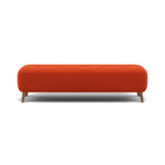 Phoebe Footstool - Medium Bench Stool Grade B Sterling Home 11 Plush Velvet Paprika Weathered Oak