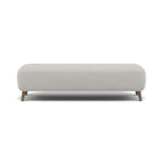 Phoebe Footstool - Medium Bench Stool Grade B Sterling Home 15 Plush Velvet Silver Weathered Oak