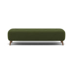 Phoebe Footstool - Medium Bench Stool Grade B Sterling Home 19 Plush Velvet Vine Weathered Oak