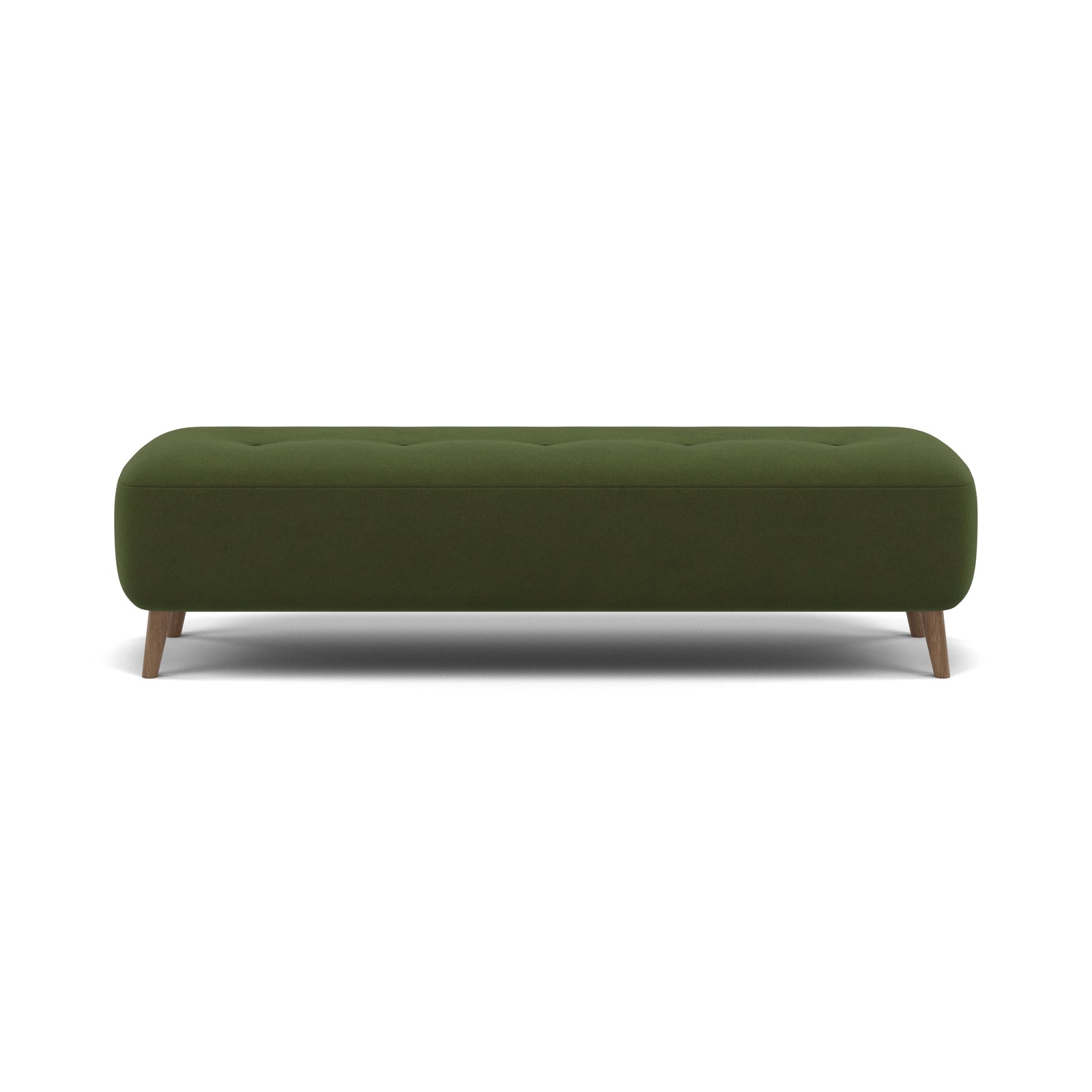 Phoebe Footstool - Medium Bench Stool Grade B Sterling Home 19 Plush Velvet Vine Weathered Oak